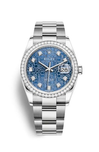 Rolex - 126284RBR-0004  Datejust 36 Stainless Steel / Diamond / Blue Jubilee / Oyster