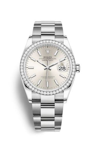 Rolex - 126284RBR-0006  Datejust 36 Stainless Steel / Diamond / Silver / Oyster