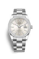 Rolex Datejust 36 Stainless Steel / Diamond / Aubergine Roman-Diamonds / Jubilee (126284RBR-0006)