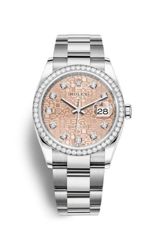 Rolex - 126284RBR-0016  Datejust 36 Stainless Steel / Diamond / Pink Jubilee / Oyster