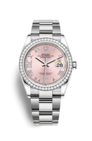 Rolex Datejust 36 Stainless Steel / Diamond / Aubergine Roman-Diamonds / Oyster (126284RBR-0024)