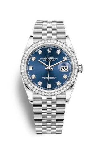 Rolex - 126284RBR-0029  Datejust 36 Stainless Steel / Diamond / Blue-Diamond / Jubilee