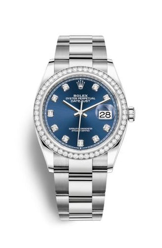 Rolex - 126284RBR-0030  Datejust 36 Stainless Steel / Diamond / Blue-Diamond / Oyster