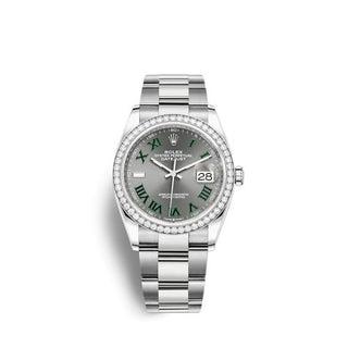 Rolex - 126284RBR-0038  Datejust 36 Stainless Steel / Diamond / Slate - Roman / Oyster