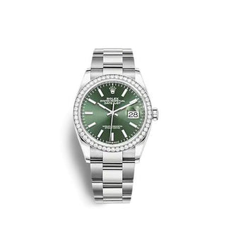 Rolex - 126284RBR-0044  Datejust 36 Stainless Steel - Diamond / Green / Oyster