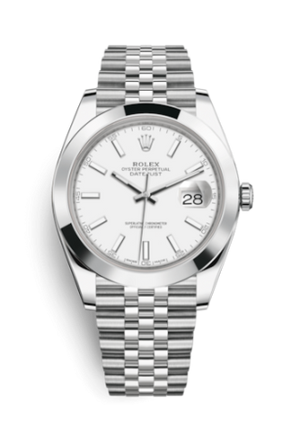 Rolex - 126300-0006  Datejust 41 Stainless Steel Smooth / Jubilee / White