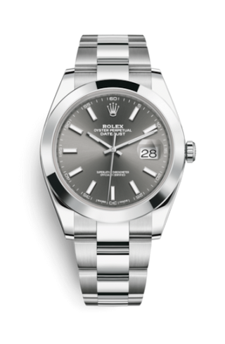 Rolex - 126300-0007  Datejust 41 Stainless Steel Smooth / Oyster / Dark Rhodium