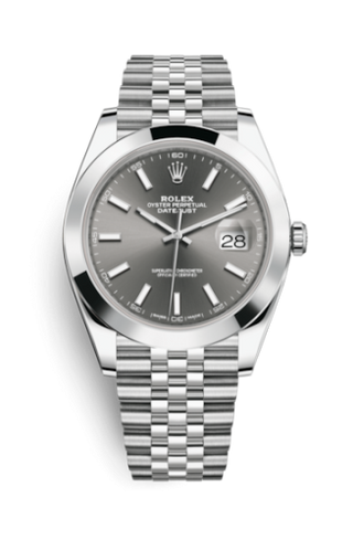 Rolex - 126300-0008  Datejust 41 Stainless Steel Smooth / Jubilee / Dark Rhodium