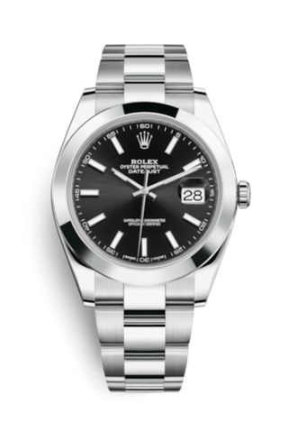 Rolex - 126300-0011  Datejust 41 Stainless Steel Smooth / Oyster / Black