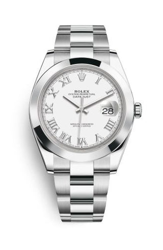 Rolex - 126300-0015  Datejust 41 Stainless Steel Smooth / Oyster / White Roman