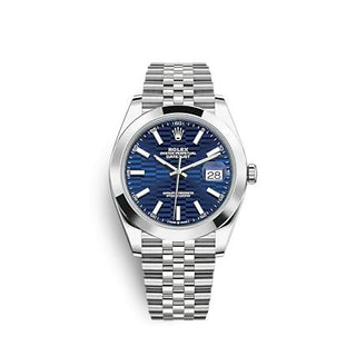 Rolex - 126300-0024  Datejust 41 Stainless Steel Smooth / Jubilee / Blue- Fluted