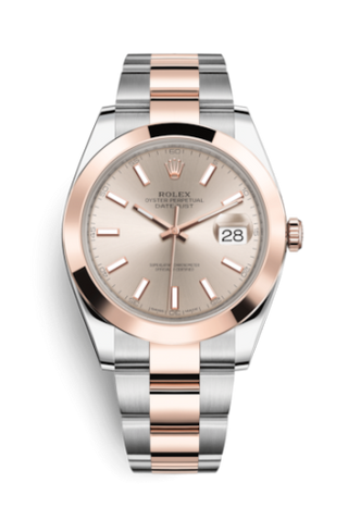 Rolex - 126301-0009  Datejust 41 Rolesor Everose Smooth / Oyster / Sundust