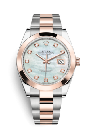 Rolex - 126301-0013  Datejust 41 Rolesor Everose Smooth / Oyster / MOP - Diamond