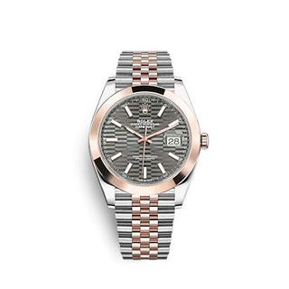 Rolex - 126301-0020  Datejust 41 Rolesor Everose - Smooth / Jubilee / Slate - Fluted