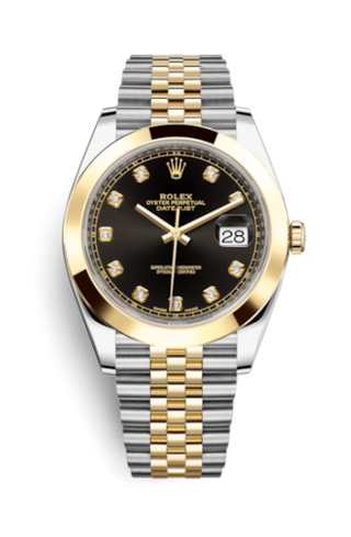 Rolex - 126303-0006  Datejust 41 Rolesor Yellow Smooth / Jubilee / Black - Diamond