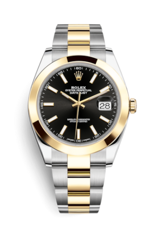 Rolex - 126303-0013  Datejust 41 Rolesor Yellow Smooth / Oyster / Black