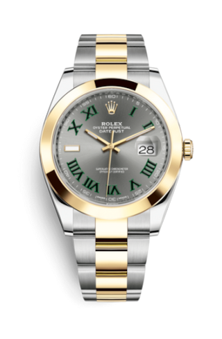 Rolex - 126303-0019  Datejust 41 Rolesor Yellow Smooth / Oyster / Slate - Roman