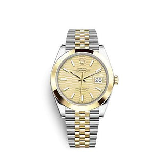 Rolex - 126303-0022  Datejust 41 Rolesor Yellow - Smooth / Jubilee / Champagne - Fluted