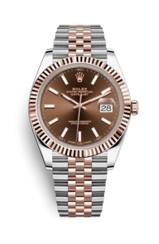 Rolex - 126331-0002  Datejust 41 Rolesor Everose Fluted / Jubilee / Chocolate