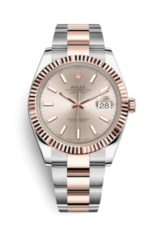 Rolex - 126331-0009  Datejust 41 Rolesor Everose Fluted / Oyster / Sundust