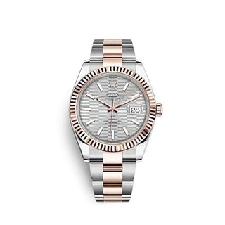 Rolex - 126331-0017  Datejust 41 Rolesor Everose - Fluted / Oyster / Silver - Fluted