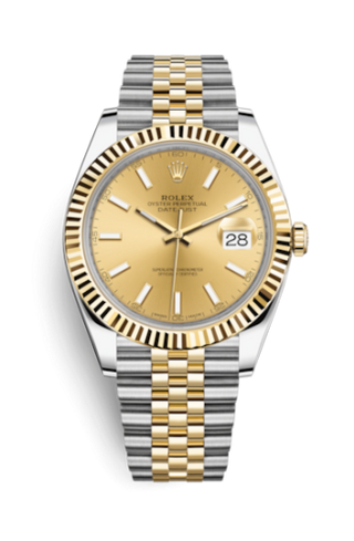 Rolex - 126333-0010  Datejust 41 Rolesor Yellow Fluted / Jubilee / Champagne