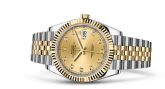 Rolex - 126333-0012  Datejust 41 Rolesor Yellow Fluted / Jubilee / Champagne - Diamond