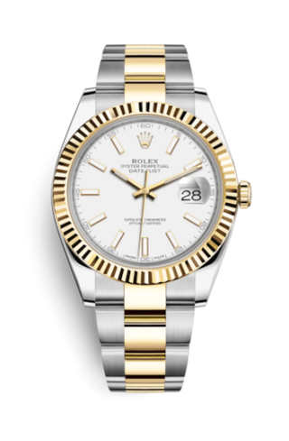 Rolex - 126333-0015  Datejust 41 Rolesor Yellow Fluted / Oyster / White