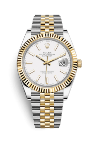 Rolex - 126333-0016  Datejust 41 Rolesor Yellow Fluted / Jubilee / White