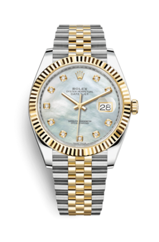 Rolex - 126333-0018  Datejust 41 Rolesor Yellow Fluted / Jubilee / MOP - Diamond