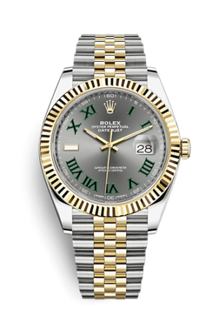 Rolex - 126333-0020  Datejust 41 Rolesor Yellow Fluted / Jubilee / Slate - Roman