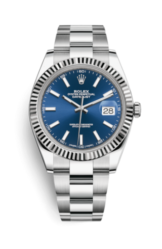 Rolex - 126334-0001  Datejust 41 Stainless Steel Fluted / Oyster / Blue