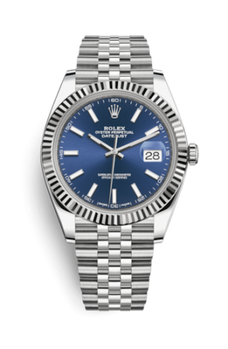 Rolex - 126334-0002  Datejust 41 Stainless Steel Fluted / Jubilee / Blue