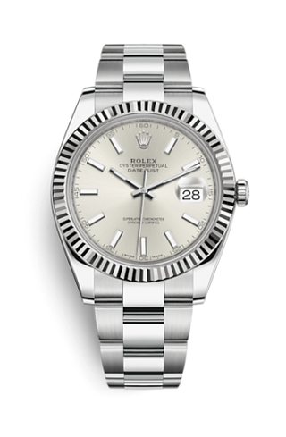 Rolex - 126334-0003  Datejust 41 Stainless Steel Fluted / Oyster / Silver