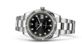 Rolex - 126334-0011  Datejust 41 Stainless Steel Fluted / Oyster / Black - Diamond