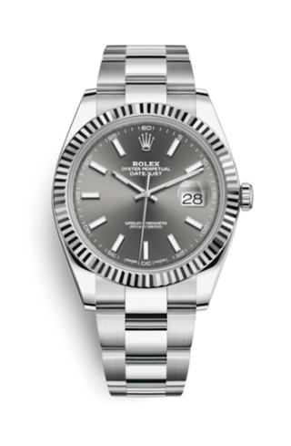 Rolex - 126334-0013  Datejust 41 Stainless Steel Fluted / Oyster / Dark Rhodium