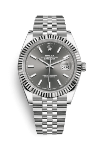 Rolex - 126334-0014  Datejust 41 Stainless Steel Fluted / Jubilee / Dark Rhodium