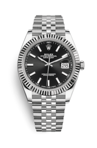 Rolex - 126334-0018  Datejust 41 Stainless Steel Fluted / Jubilee / Black