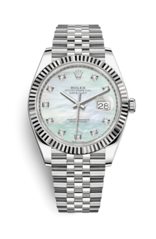 Rolex - 126334-0020  Datejust 41 Stainless Steel Fluted / Jubilee / MOP Diamond