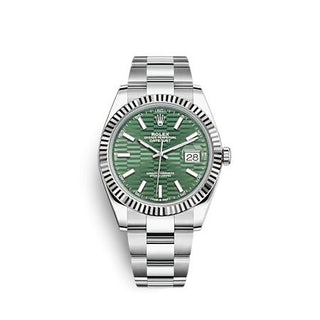 Rolex - 126334-0029  Datejust 41 Stainless Steel - Fluted / Green - Fluted / Oyster