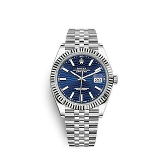 Rolex - 126334-0032  Datejust 41 Stainless Steel - Fluted / Blue - Fluted / Jubilee