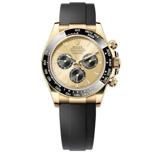 Rolex - 126518LN-0012  Cosmograph Daytona Yellow Gold - Cerachrom / Champagne - Black / Oysterflex