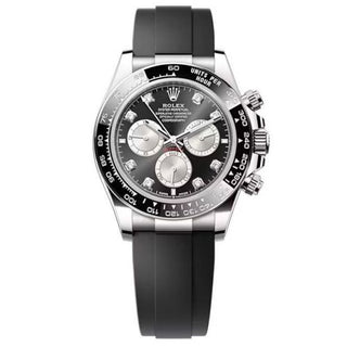 Rolex - 126519LN-0004  Cosmograph Daytona White Gold - Cerachrom / Black - Steel- Diamond / Oysterflex