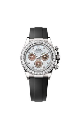 Rolex - 126589RBR-0001  Cosmograph Daytona White Gold - Diamond / Panda MOP - Diamond / Oysterflex