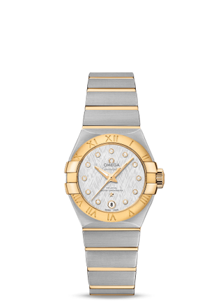 Omega - 127.20.27.20.52.002  Constellation Co-Axial Master Chronometer 27 Stainless Steel / Yellow Gold / Silver Silk-Diamond