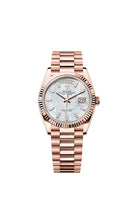 Rolex Day-Date 36 Everose Gold - Baguette / Eisenkiesel / President (128235-0078)