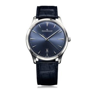 Jaeger-LeCoultre - 128848S  Master Ultra Thin Date Stainless Steel / Bucherer Blue