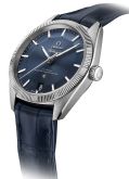 Omega - 130.33.39.21.03.001  Globemaster Stainless Steel / Blue / Leather