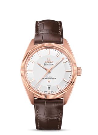 Omega - 130.53.39.21.02.001  Globemaster Sedna Gold / Silver / Leather