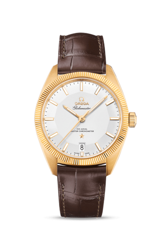 Omega - 130.53.39.21.02.002  Globemaster Yellow Gold / Silver / Leather